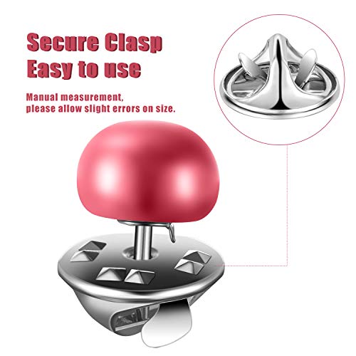 WILLBOND 50-Piece Women's Shirt Brooch Button Set - Safety Pin Cover Buttons for Clothing and Dress Accessories2