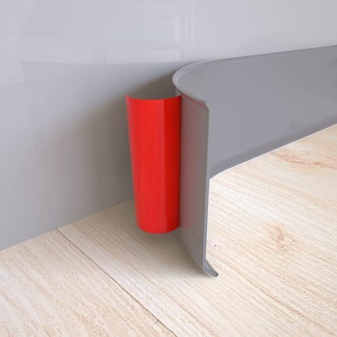 Grey PVC Skirting Board Trim Self-Adhesive,Flexible Skirting Boards Covers,Peel and Stick Wall Base Board Moulding Strip,Baseboard Molding Tape(3 Meters L,6cm W) โ image 1