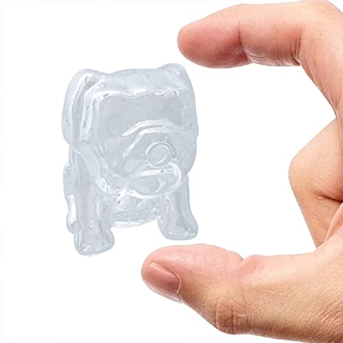 Molde para cubos de hielo con forma de bulldog, silicona miniatura 5