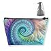 Produktbild Travel Makeup Bag - Fractal Turquoise Octopus Pouch Purse Handbag Organizer with Zipper for Women & Men