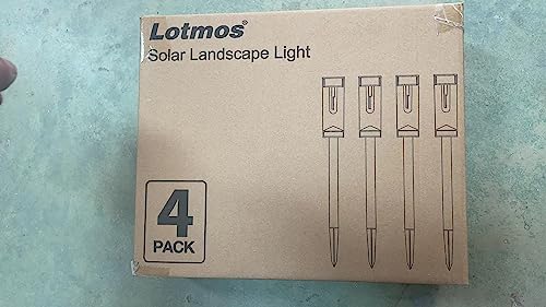 LOTMOS Luci Solari Esterno da Giardino 4PCS Luce
