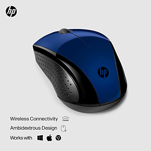Image of HP X3000 G3 Wireless Mouse - Blue, 15-Month Battery, Side Grips for Control, Travel-Friendly, Blue LED, Powerful 1600 DPI Optical Sensor, Compatible with Wins PC /Laptop, Mac, Chromebook (683N8AA#ABL)