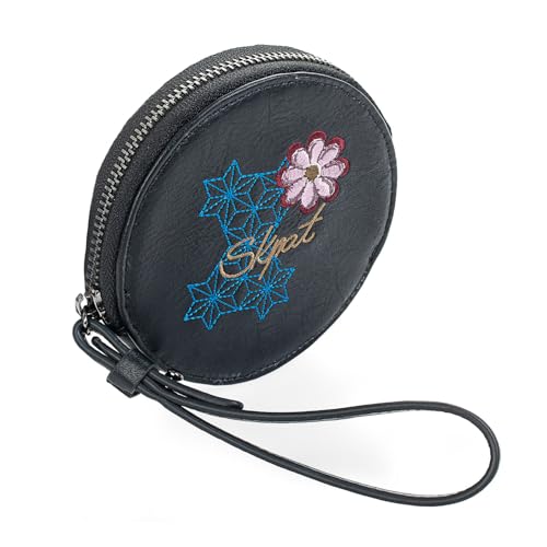 SKPAT   Carteras de Mujer Marca SKPAT   Monedero Mujer Pequeño. Cartera Mujer de Piel Sintetica. Billeteras para Mujer. Cartera Mujer., Negro