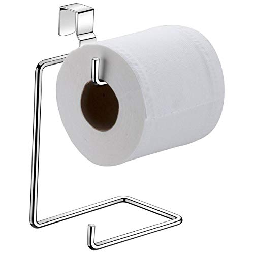 Porta Papel Higiênico Duplo Para Caixa Acoplada Suporte Luxo em Aço