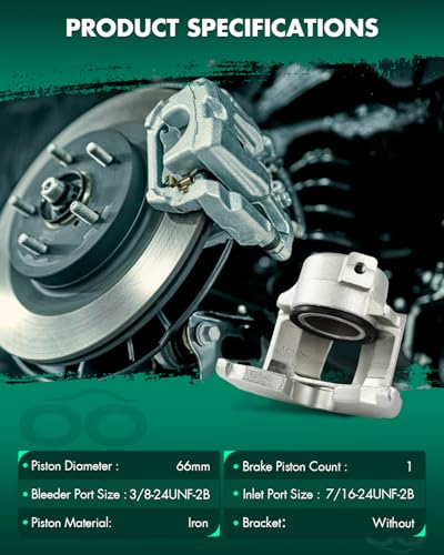 Image of SCITOO 184015 184014 Front Left & Right Disc Brake Calipers Fit For AMC For AMX 1978-1980,For AMC For Concord 1978-1981,For Jeep For CJ7 1978-1981,For Jeep For Scrambler 1981, Single Piston