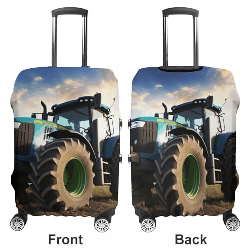 Farm Tractor Luggage Cover, Elastic Luggage Protector Fits 19-32in Suitcases, Washable & Anti-Scratch Suitcase Cover for Men Women XL3