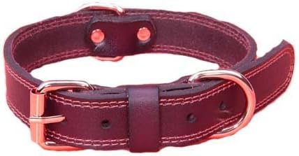 Dyzeryk Leathe Material，Adjustable Size for Small Medium Large Dogs，Soft and Durable
