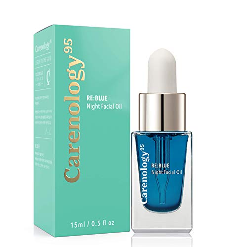 Carenology Blue Tansy Skincare Oil Overnight facial Repair for Acne Spot and Scar Treatment, Non-Greasy, Korean Skin Care Dermatologist Recommended for All Skin Types