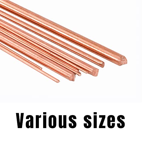 Tynulox 3A-00806-COPPERA 5Pcs 14 Gauge Pure Electrode Copper Round Rod 1.6Mm Dia 10 Inch Length Bare Copper Cu Metal Rod thumb #3