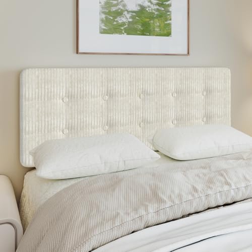 Fefances Peel & Stick Upholstered Headboard Full Size - Easy Self-Adhesive Fabric...