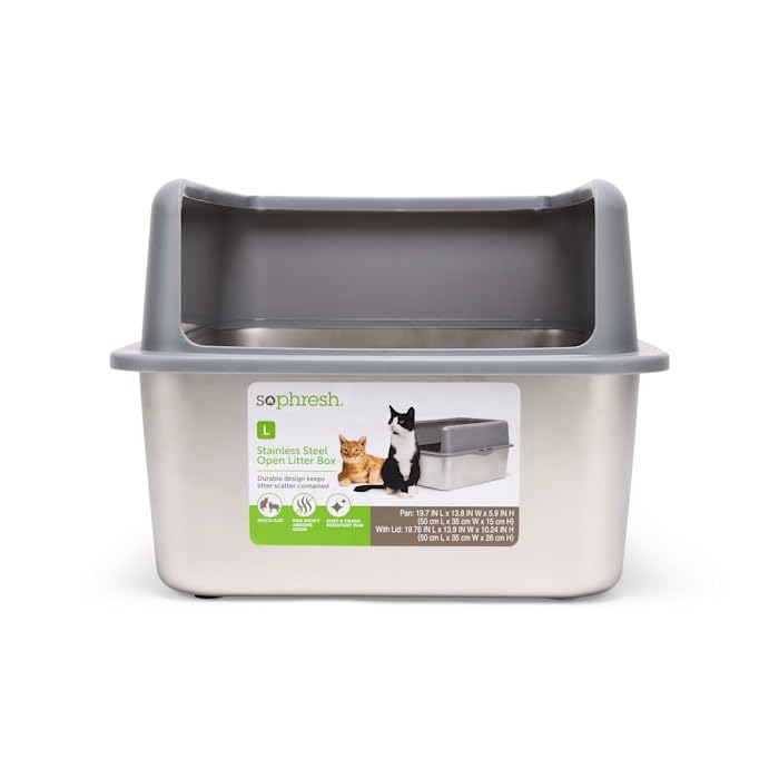 Arenero para Gato de Acero Inoxidable So Phresh miniatura 3