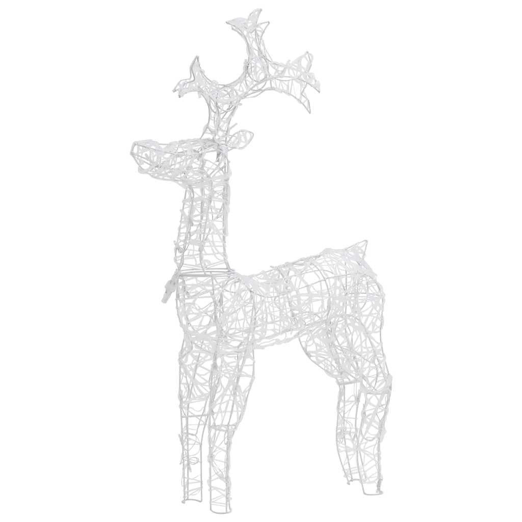 3er Set Rentier Weihnachtsdeko 100 cm Leuchtende Acryl Rentiere mit 90 LEDs Warmweiß für Garten und Wohnzimmer Dekoration