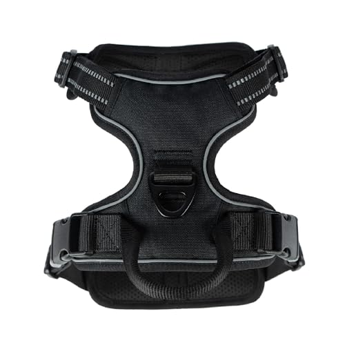 Image of Voyager Dual Attachment No Pull Harness - Black, X-Large | 28 - 37 inch in Chest, No Pull Dog Harness, Fully Adjustable, 3M Reflective Technology, Front & Back D-Rings, Walking & Training