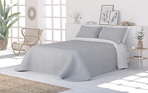 Victorio & Lucchino Colcha Bouti Jacquard (Cama 135cm, Bianca - Gris)