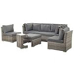 Patioco Loungeset Corte 5-teilig Braun Grau