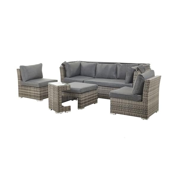 Patioco Loungeset Corte 5-teilig Braun Grau