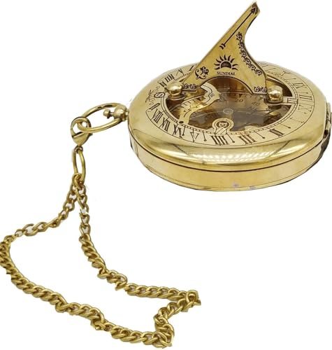 Brújula de bolsillo estilo náutico vintage de latón de 2 pulgadas miniatura 3