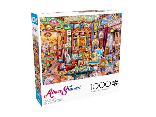 Rompecabezas Buffalo Games - Tienda de la Curiosidad de Aimee Stewart, 1000 piezas para adultos | Hecho en EE.UU., cartón reciclado, incluye póster, ideal para regalo y enmarcar