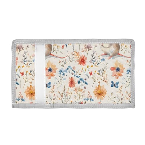 ALAZA Kids Wallets for Boys Girls Toddler Trifold Wallet Children Small Cute Mouse Flowers with Zipper Coin Pocket2