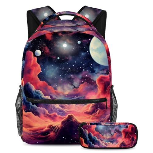 Sac à dos galaxie colorée idéal pour les cours au collège et les sorties du week-end