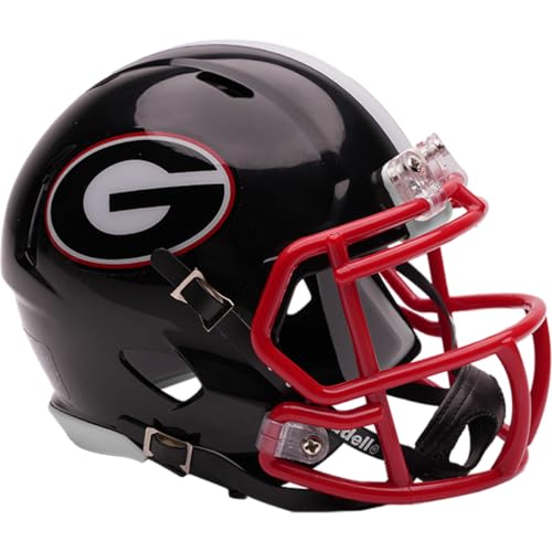 Georgia Bulldogs Black Revolution Speed Mini Football Helmet - New in Riddell Box