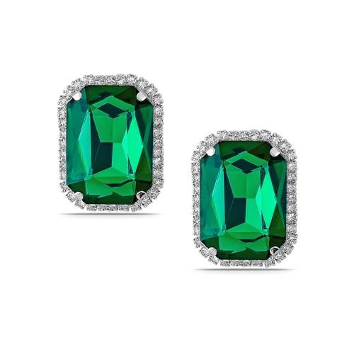 Image of Rubans Stud Earrings American Diamond Zirconia & Crystal Jewellery Gift for Women & Girls