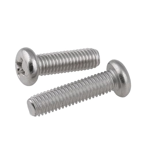RKODRSMG 5/10 Pezzi M5M6 M8 Vite a Testa Tonda in Acciaio Inossidabile 316 Vite a Testa semicircolare(20mm,M5-10PCS)