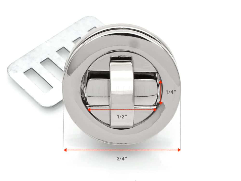 CRAFTMEMORE 2sets 20mm Round Metal Twist Locks Purse Closure Clasp Bag Making Accessories SC2052 (Gold)