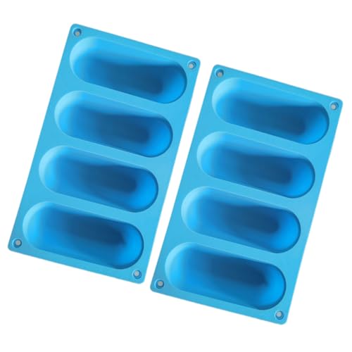 Cabilock Dishwasher Safe Hot Dog Bun Heat Proof Baking Pan DIY Silicone Bread Molds