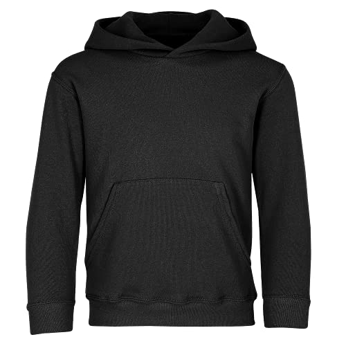 Fruit of the Loom Hoodie Kids Classic Hooded Sweat Schwarz Black 152