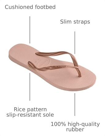 Havaianas Women's Slim Sandal, Ballet Rose,37/38 BR (7-8 M US)