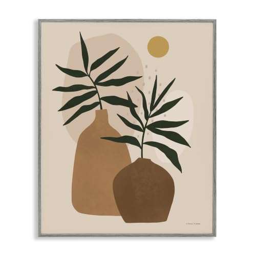 Abstract Botanical Plant Vase Shapes, 24 x 30 Inch Framed Giclée Print