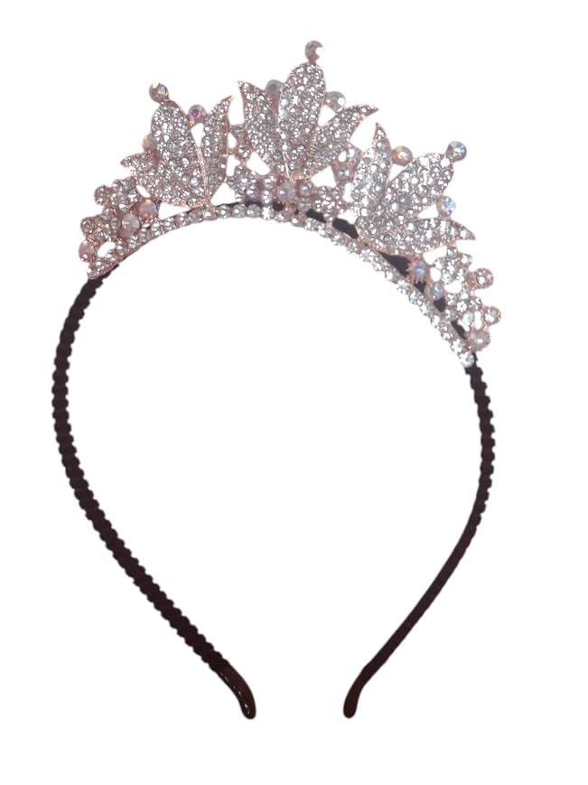 Tiara Headband for Women & Girls | Princess Crown Hairband for Bridal, Birthday and Special Occassion-image-4
