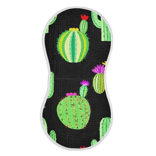 xigua Colorful Cactus Baby Burp Cloths for Newborn Boys and Girls 2 Pack, Soft & Absorbent Cotton Baby Burp Cloth, Baby Washcloths, Newborn Towel, Burp Rags