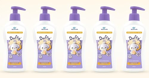 Image of Daffy Baby Moisturizing Lotion by Mankind, pH 5.5 for Sensitive Skin, 200ml (Pack of 5)