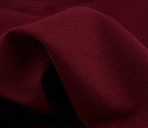 moonfarm 選べる21色 カラー 綿 麻 無地 生地 約 2m 幅1.5m (ワインレッド(濃赤))
