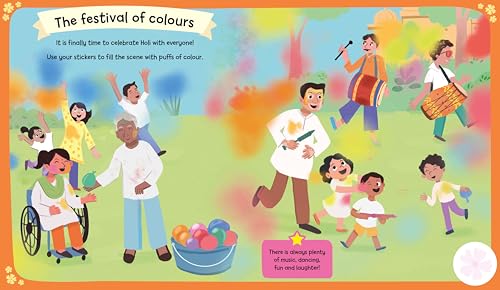 Image of Happy Holi Sticker Activity Book: With over 400 stickers (Campbell Celebration Sticker Activity Books)