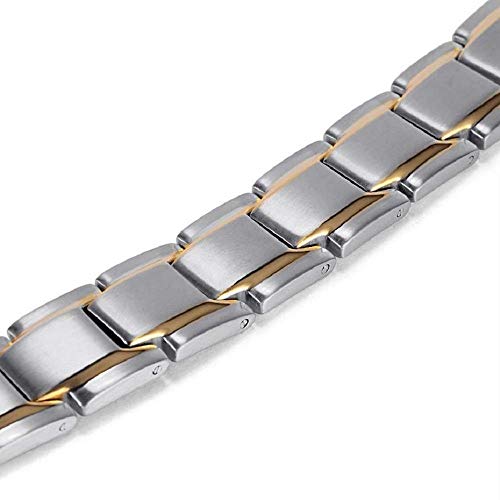 Image of University Trendz Stainless Steel Magnetic Bracelet for Men and Boys (Silver)