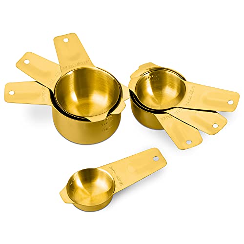 Image of 7-Piece 18 /8 Stainless Steel Measuring Cups Set, Gold