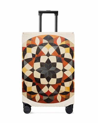 Travel Luggage Cover Spandex Elastic Suitcase Cover for Luggage, Scratch Proof Luggage Cover Protector for Trunk Case 19-21 Inch Luggage, Abstract Circles Flower
