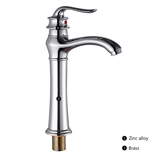 Grifo alto de cascada QYYZTQY para evitar salpicaduras en lavabo de encimera 3