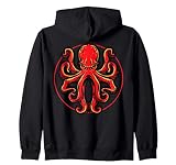 Rojo Pulpo Sudadera con Capucha