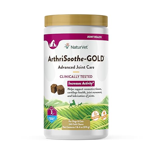 NaturVet Arthrisoothe Glucosamine for Dogs – Dog Supplement with Glucosamine, MSM, Chondroitin & Hyaluronic Acid – ArthriGold Level 3 – 240 Soft Chews - image 8