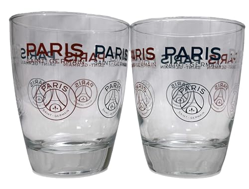 PSG 2 x Verre à eau Collection officielle PARIS SAINT GERMAIN