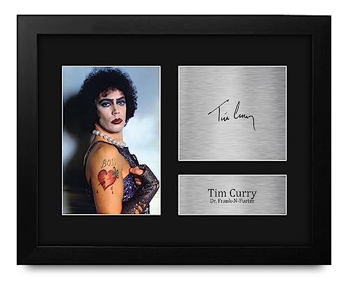 HWC Trading Tim Curry Rocky Horror Picture Show Framed Gifts Printed Signed Autograph Picture for Movie Memorabilia Fans - US Letter Size