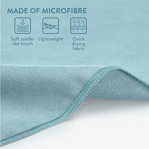 JEMIDI Badeponcho Unisex - Surf Poncho aus Mikrofaser - Tuch für Erwachsene - Bademantel für Damen und Herren - Badetuch mit Kapuze - schnelltrocknend