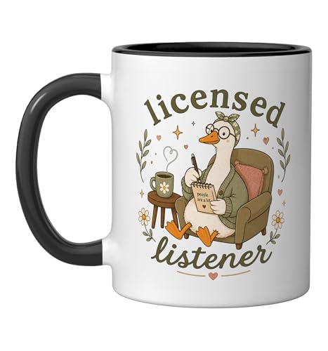 Taza de Cerámica 11 oz Negro/Blanco miniatura 1