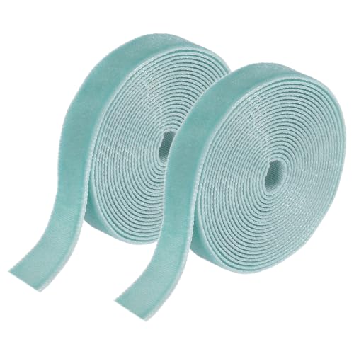 MECCANIXITY ruban velours 2/5 po x 2 verges, 2 bobines bleu