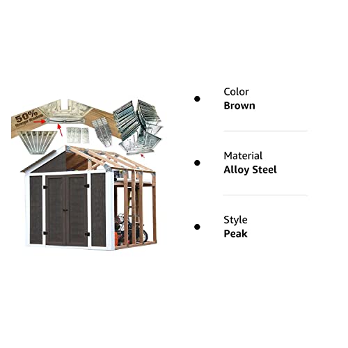 Ezbuilder 50 Structurally Stronger Truss Design Easy Shed Kit Builds 6In - 14In Widths Any Length Storage Barn Shed Garage Playhouse Easy Framing Kit 2X4 Basic Barn Roof Wood Not Included #TOP6