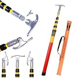 Telescopic Adjustable Rescue Hook Pole, Fire Hooks Rescue Equipment for Emergency Care, Fiberglass Telescopic Pole with Strage Bag for Tester(8m(26.2ft) 4 Sections)